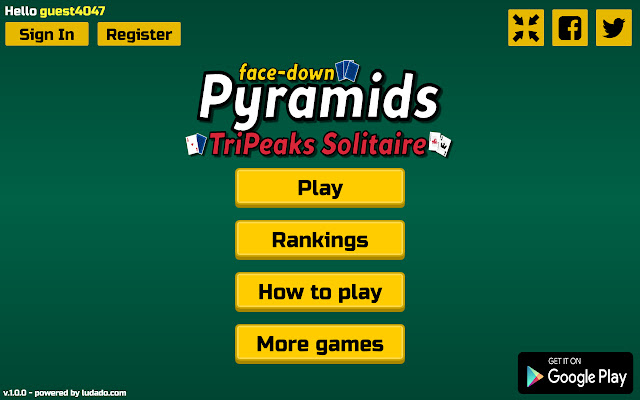 Pyramids Tripeaks Solitaire [face down]  from Chrome web store to be run with OffiDocs Chromium online